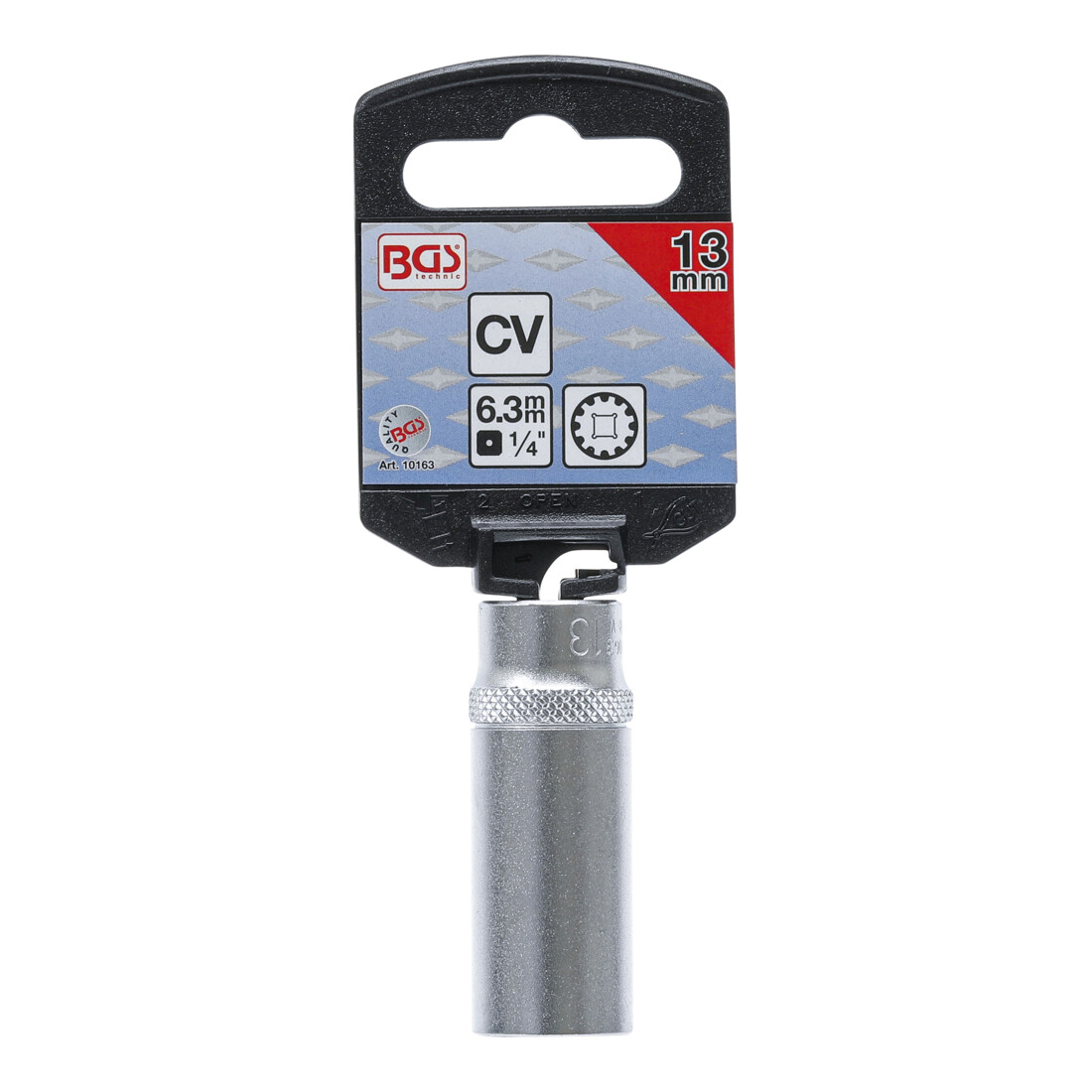 BGS Dopsleutel Gear Lock, diep | 6,3 mm (1/4") | 13 mm