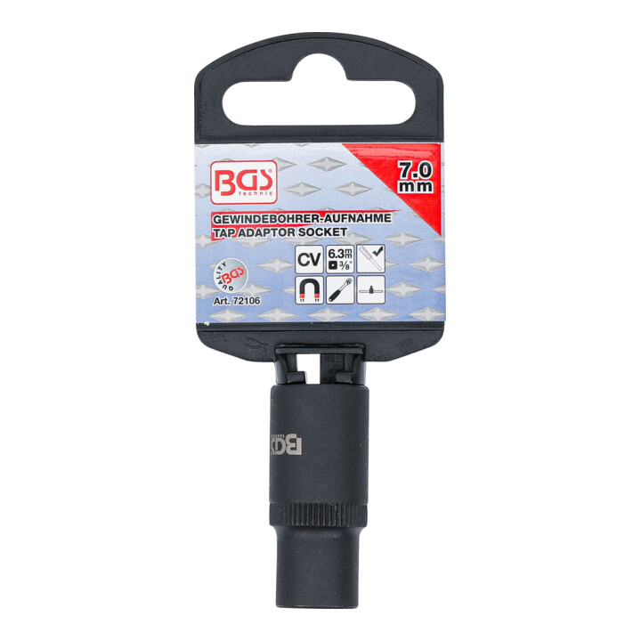 BGS Dopsleutel inzet voor draadbeitel, 10 mm (3/8"), 7,0 mm