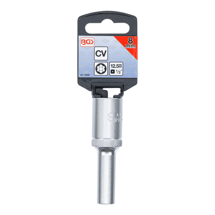 BGS Dopsleutel Super Lock, diep | 12,5 mm (1/2") | 8 mm