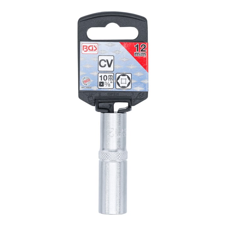 BGS Dopsleutel zeskant diep | 10 mm (3/8") | 12 mm