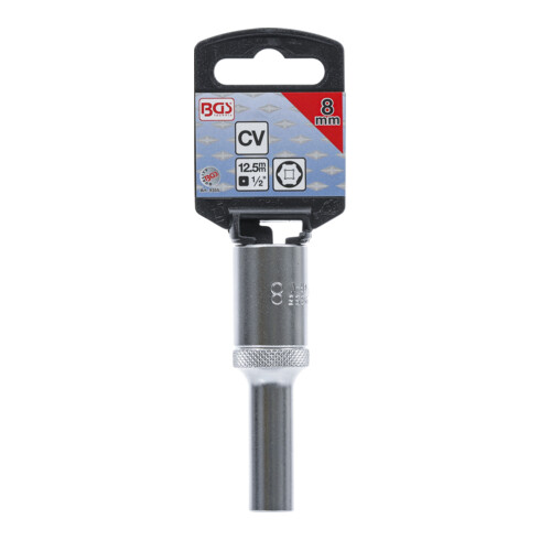 BGS Dopsleutel zeskant diep | 12,5 mm (1/2") | 8 mm