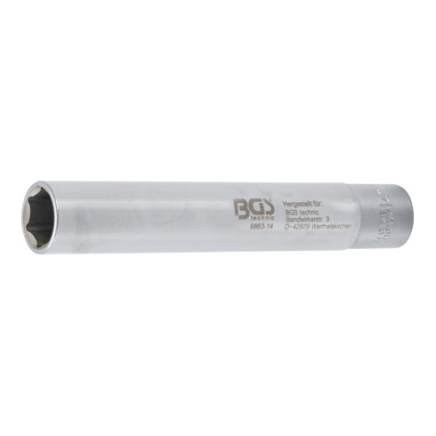 BGS Dopsleutel zeskant, extra diep | aandrijf-binnenvierkant 10 mm (3/8") | 14 mm