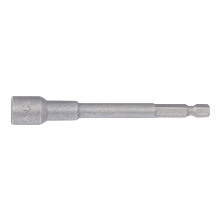 BGS Dopsleutel zeskant | extra lang | voor boormachines | 6,3 mm (1/4") aandrijving zeskant | 10 mm