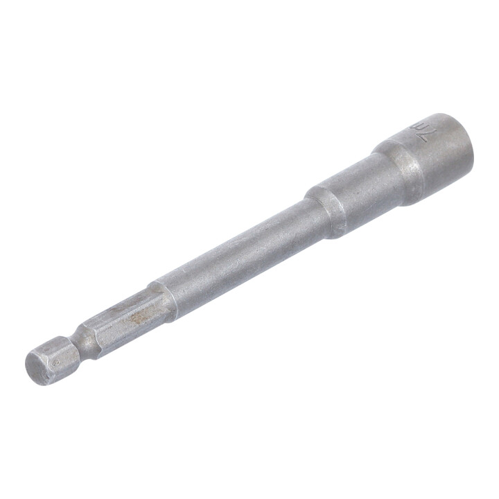 BGS Dopsleutel zeskant | extra lang | voor boormachines | 6,3 mm (1/4") aandrijving zeskant | 7 mm