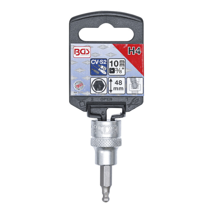 BGS Dopsleutelbit | 10 mm (3/8") | INBUS met kogelkop 4 mm