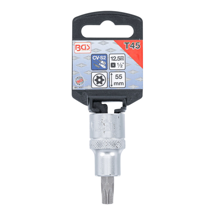 BGS Dopsleutelbit | 12,5 mm (1/2") | T-profiel (voor TX) met boring T45