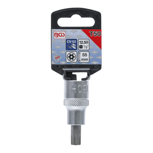 BGS Dopsleutelbit | 12,5 mm (1/2") | T-profiel (voor TX) met boring T50