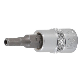 BGS Dopsleutelbit | 6,3 mm (1/4") | binnenzeskant met boring 4 mm
