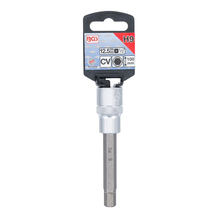 BGS Dopsleutelbit | lengte 100 mm | 12,5 mm (1/2") | INBUS 9 mm