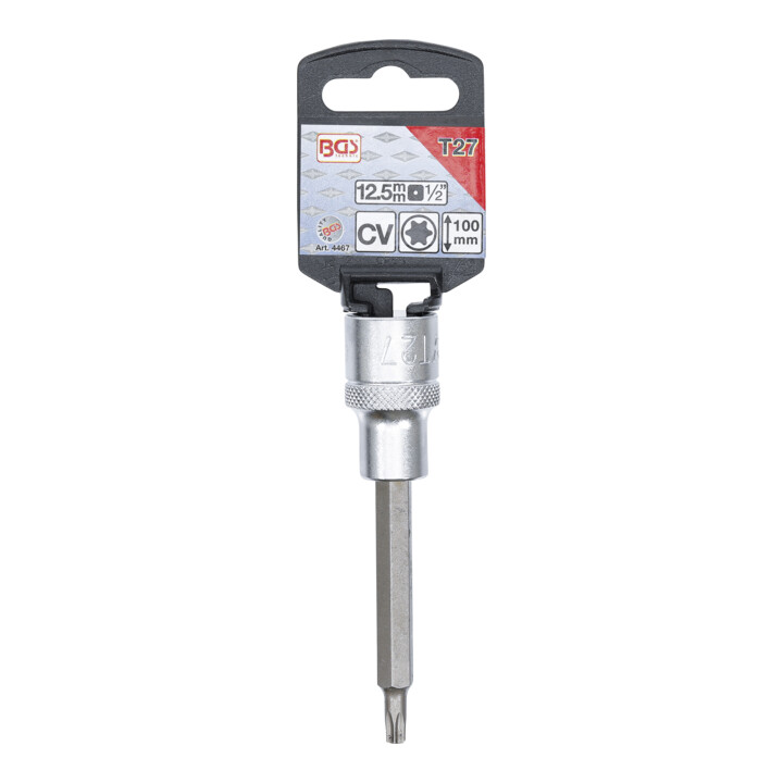 BGS Dopsleutelbit | lengte 100 mm | 12,5 mm (1/2") | T-profiel (voor TX) T27