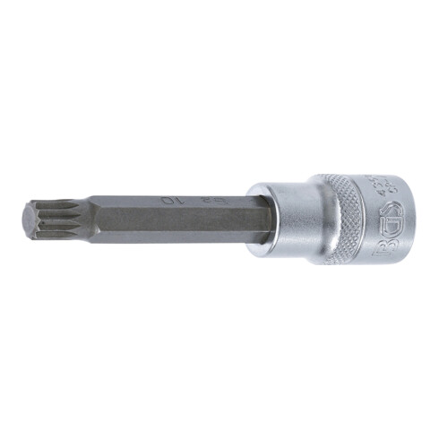 BGS Dopsleutelbit | lengte 100 mm | 12,5 mm (1/2") | veeltand (voor XZN) M10
