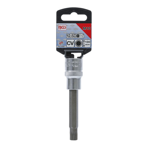 BGS Dopsleutelbit | lengte 100 mm | 12,5 mm (1/2") | veeltand (voor XZN) M10