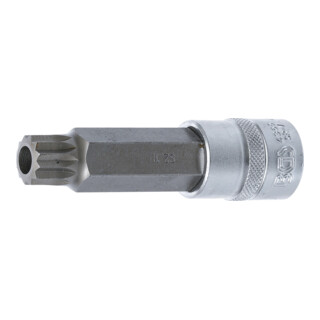BGS Dopsleutelbit | lengte 100 mm | 12,5 mm (1/2") | veeltand (voor XZN) met boring M18