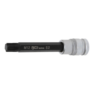 BGS Dopsleutelbit | lengte 120 mm | 12,5 mm (1/2") | wigprofiel (voor RIBE) M12