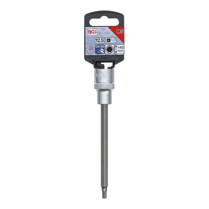 BGS Dopsleutelbit | lengte 140 mm | 12,5 mm (1/2") | INBUS 5 mm
