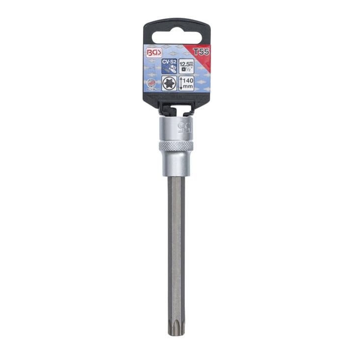 BGS Dopsleutelbit | lengte 140 mm | 12,5 mm (1/2") | T-profiel (voor TX) T55