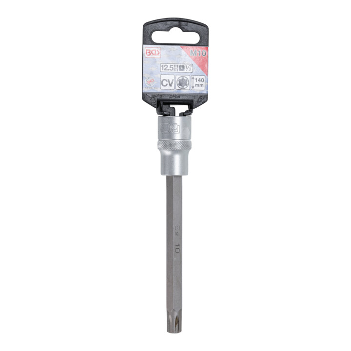 BGS Dopsleutelbit | lengte 140 mm | 12,5 mm (1/2") | wigprofiel (voor RIBE) M10