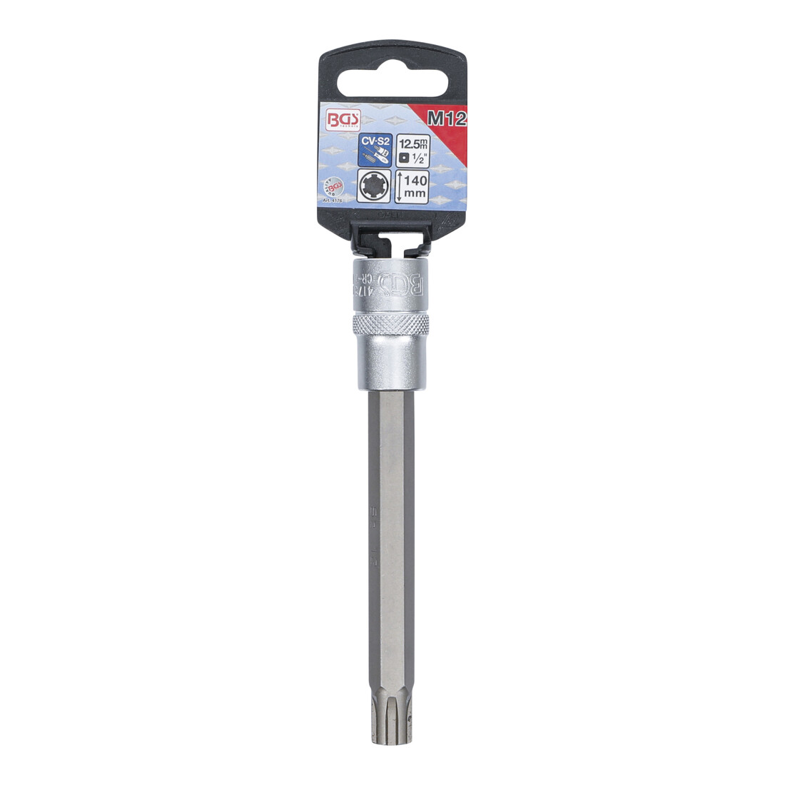 BGS Dopsleutelbit | lengte 140 mm | 12,5 mm (1/2") | wigprofiel (voor RIBE) M12
