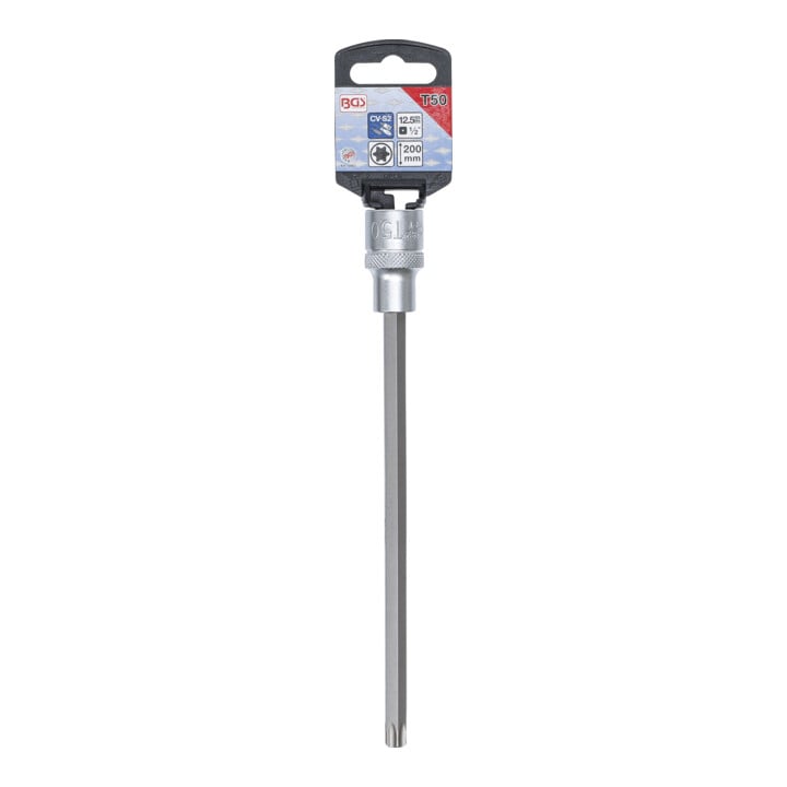BGS Dopsleutelbit | lengte 200 mm | 12,5 mm (1/2") | T-profiel (voor TX) T50