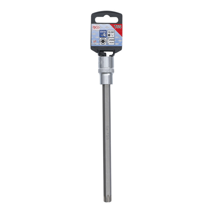 BGS Dopsleutelbit | lengte 200 mm | 12,5 mm (1/2") | T-profiel (voor TX) T55