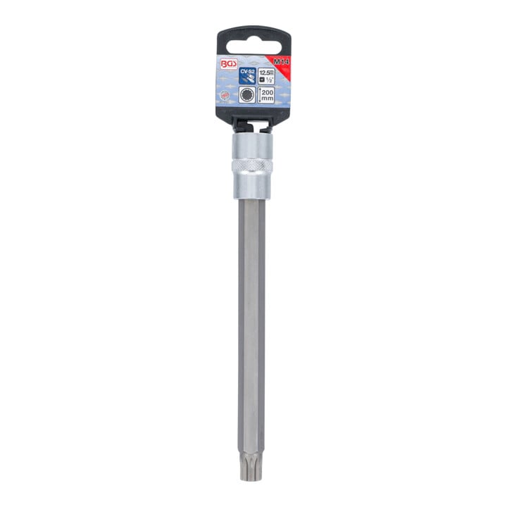 BGS Dopsleutelbit | lengte 200 mm | 12,5 mm (1/2") | veeltand (voor XZN) M14