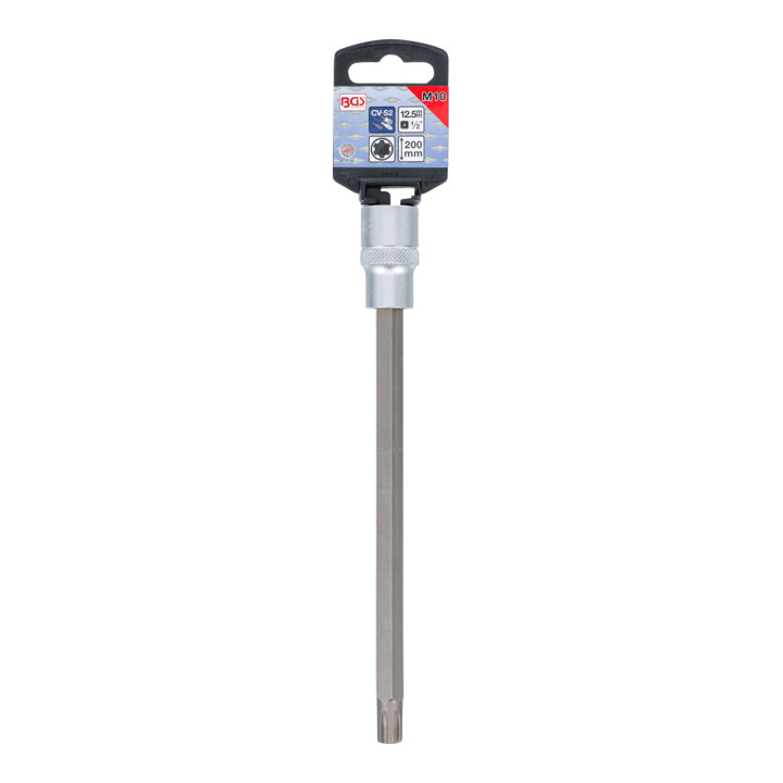 BGS Dopsleutelbit | lengte 200 mm | 12,5 mm (1/2") | wigprofiel (voor RIBE) M10