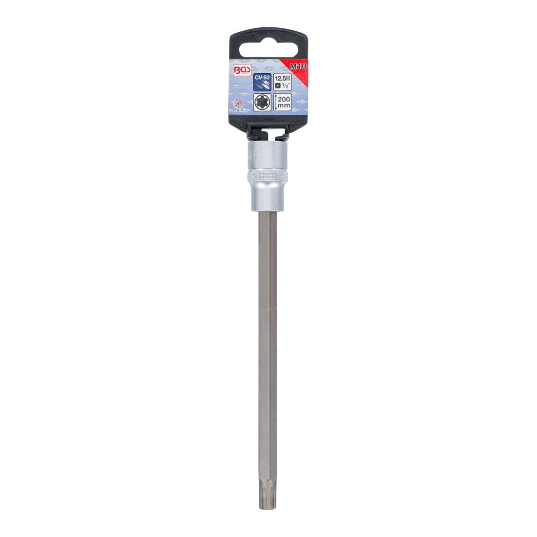 BGS Dopsleutelbit | lengte 200 mm | 12,5 mm (1/2") | wigprofiel (voor RIBE) M10