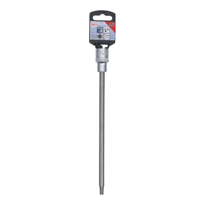 BGS Dopsleutelbit | lengte 240 mm | 12,5 mm (1/2") | wigprofiel (voor RIBE) M7