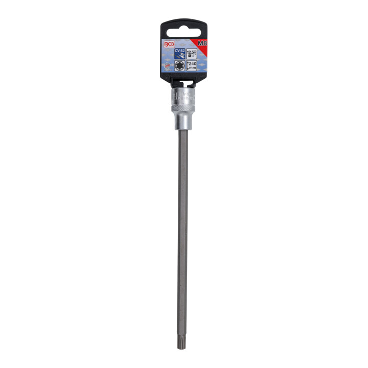 BGS Dopsleutelbit | lengte 240 mm | 12,5 mm (1/2") | wigprofiel (voor RIBE) M8