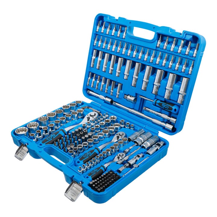 BGS dopsleutelset ''Gear Lock'' aandrijving 6,3 mm / 10 mm / 12,5 mm 192 dlg.