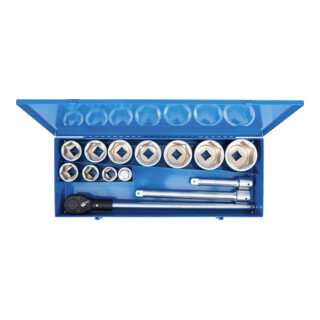 BGS dopsleutelset aandrijving 25 mm (1") 15 dlg.