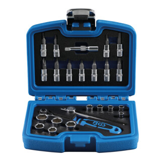 BGS dopsleutelset aandrijving 6,3 mm (1/4 inch) 24 delig