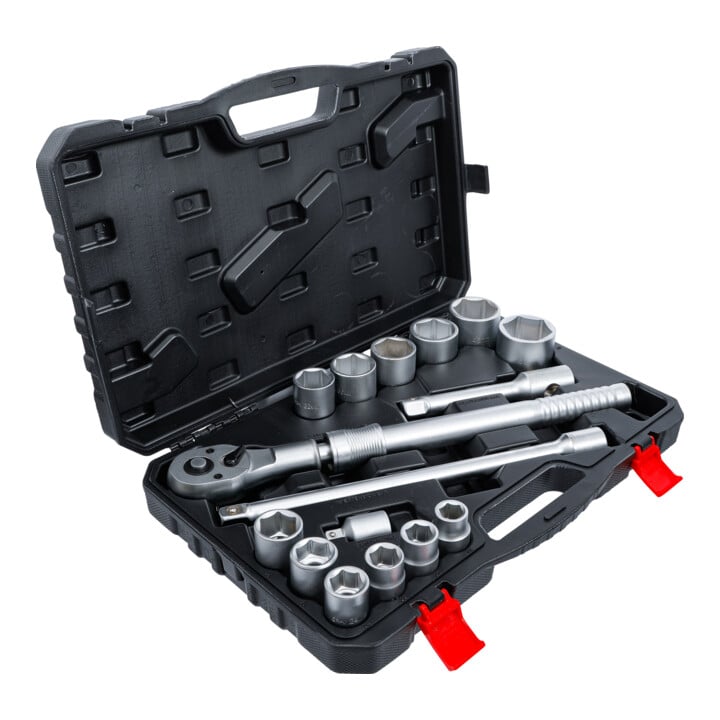 BGS Dopsleutelset | met omschakelratel, uittrekbaar | 20 mm (3/4") | 19 - 50 mm | 16-dlg.
