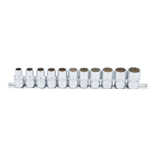 BGS Dopsleutelset, twaalfkant aandrijving vierkantaandrijving 12,5 mm (1/2 inch) SW 10 - 21 mm 11 delig