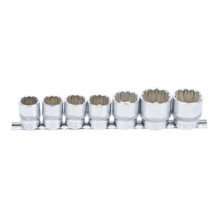 BGS Dopsleutelset, twaalfkant aandrijving vierkantaandrijving 12,5 mm (1/2 inch) SW 20 - 32 mm 7 delig