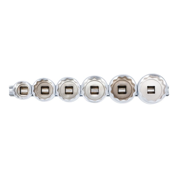 BGS Dopsleutelset, twaalfkant aandrijving vierkantaandrijving 12,5 mm (1/2") SW 24 - 38 mm 6 dlg.
