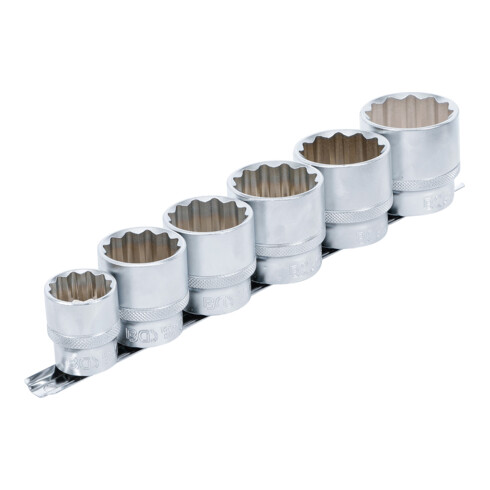 BGS Dopsleutelset, twaalfkant aandrijving vierkantaandrijving 12,5 mm (1/2") SW 24 - 38 mm 6 dlg.