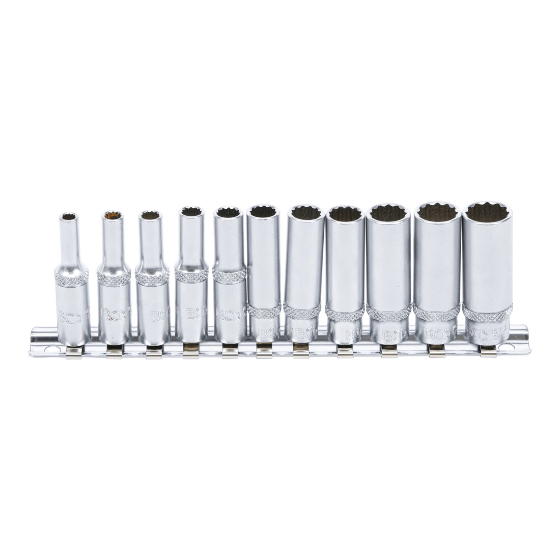 BGS Dopsleutelset Twaalfkant, diepaandrijving Vierkantaandrijving 6,3 mm (1/4 inch) SW 4 - 13 mm, 11 delig