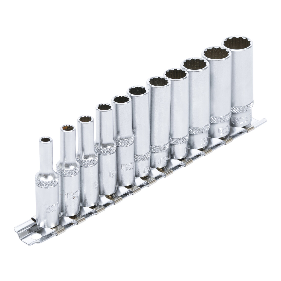 BGS Dopsleutelset Twaalfkant, diepaandrijving Vierkantaandrijving 6,3 mm (1/4 inch) SW 4 - 13 mm, 11 delig