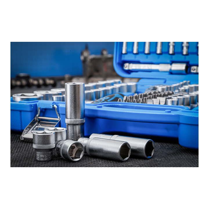 BGS dopsleutelset zeskant, aandrijving 6,3 mm (1/4"), 10 mm (3/8"), 12,5 mm (1/2"), 192 delig