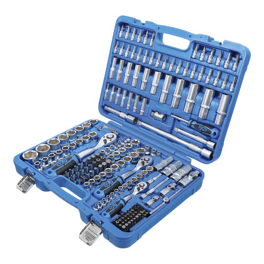 BGS dopsleutelset zeskant, aandrijving 6,3 mm (1/4"), 10 mm (3/8"), 12,5 mm (1/2"), 192 delig