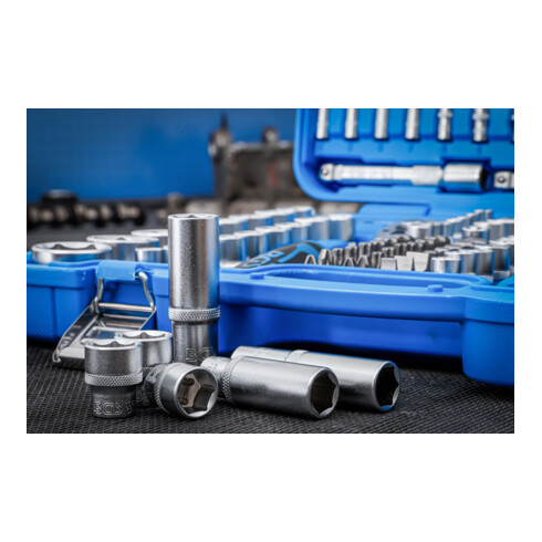 BGS dopsleutelset zeskant, aandrijving 6,3 mm (1/4"), 10 mm (3/8"), 12,5 mm (1/2"), 192 delig
