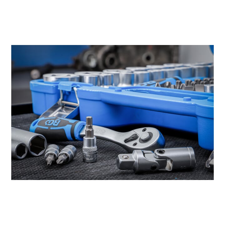 BGS dopsleutelset zeskant aandrijving 6,3 mm / 10 mm / 12,5 mm inch maten 192 dlg.
