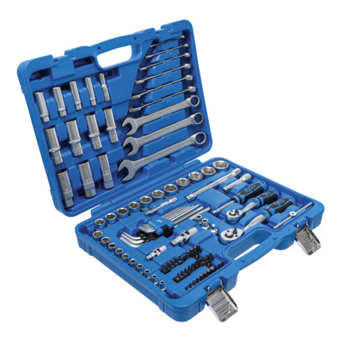 BGS dopsleutelset zeskant aandrijving 6,3 mm / 10 mm inch maten 92 dlg.