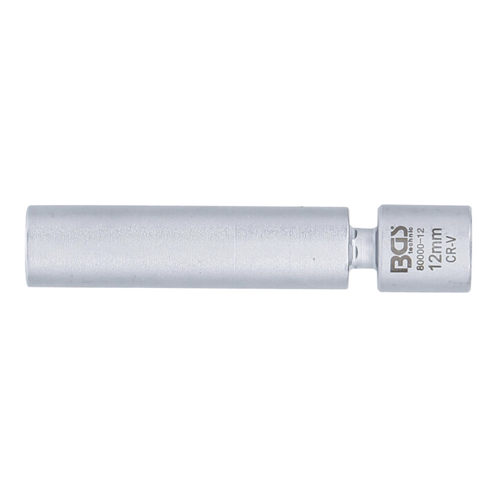 BGS Douille à cardan pour bougies de préchauffage et d’allumage, entraînement carré intérieur 10 mm (3/8"), clé 12 mm