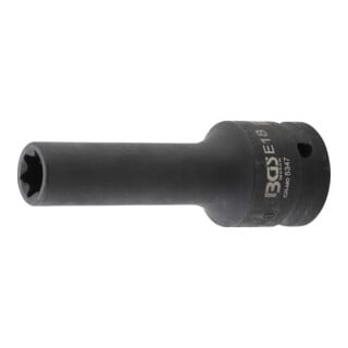 BGS Douille à choc, profil E, longue 20 mm (3/4") E18 mm