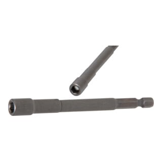 BGS Douille à choc, six pans extra longue pour perceuses 6,3 mm (1/4") 6 mm