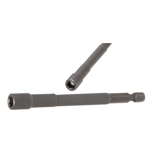 BGS Douille à choc, six pans extra longue pour perceuses 6,3 mm (1/4") 6 mm