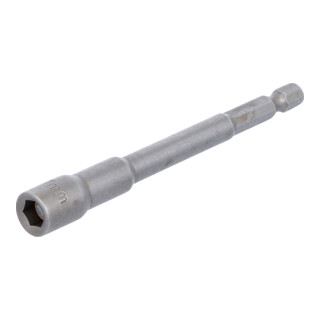BGS Douille à choc, six pans extra longue pour perceuses 6,3 mm (1/4") 7 mm