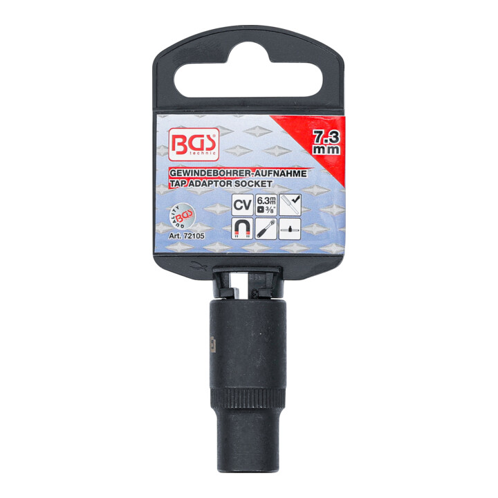 BGS Douille à cliquet pour porte-taraud, 10 mm (3/8"), 7,3 mm